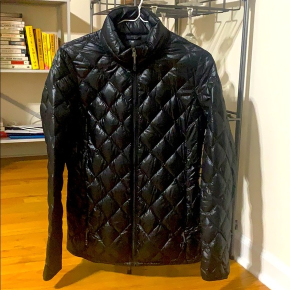 Black quilted lightweight down jacket - Picture 2 of 6
